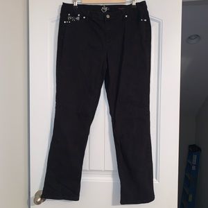 Size 16 Straight Leg Black Womens Earl Jeans Denim